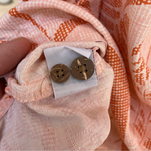 Tommy Bahama Orange/Rust Floral Hawaiian Silk Camp Shirt XL - Picture 12 of 13